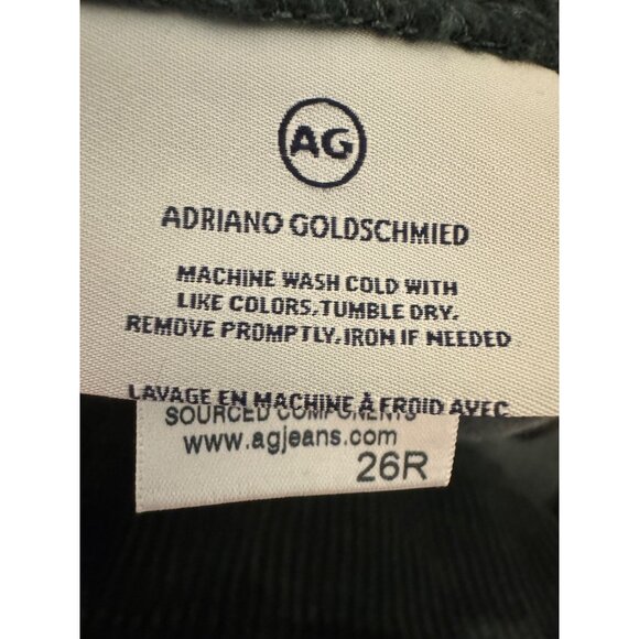 2/$30 Adriano Goldschmied 26 Dark Green High Waisted Wide Leg Corduroy Pants - Picture 12 of 15